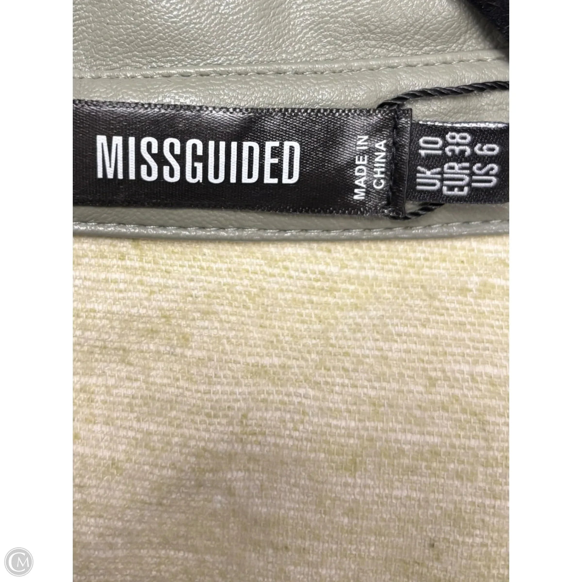 Jacket Leather By Missguided In Green, Size: 6
