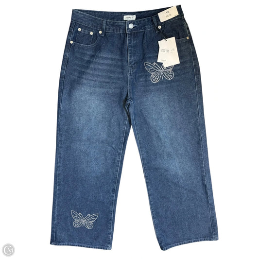 Jeans Wide Leg By Forever 21 In Blue, Size: 10