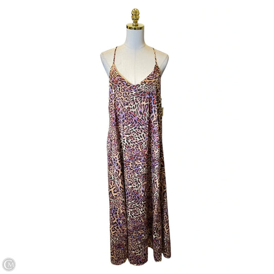 Dress Casual Maxi By Nicole Miller In Leopard Print, Size: L