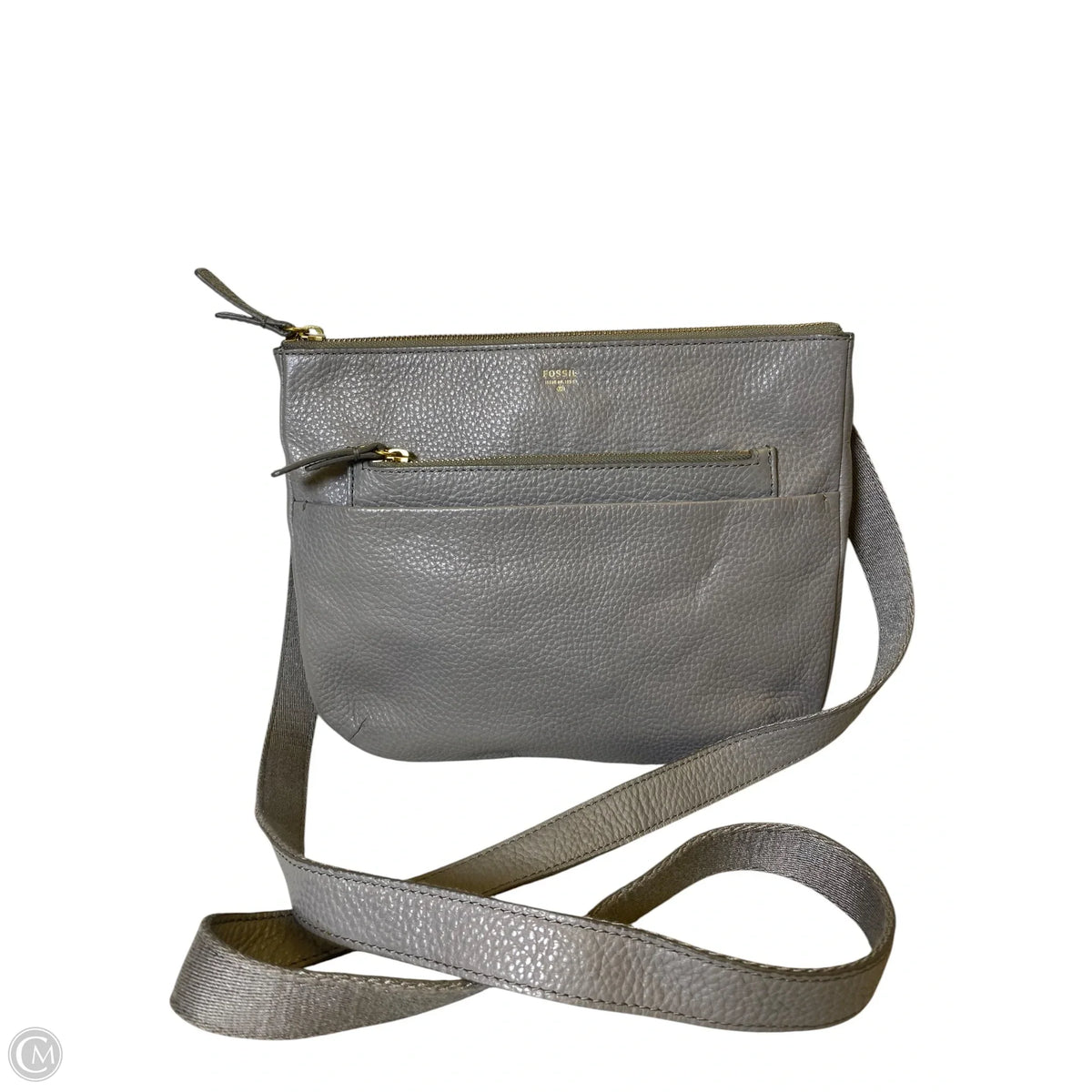 Crossbody Leather By Fossil, Size: Medium