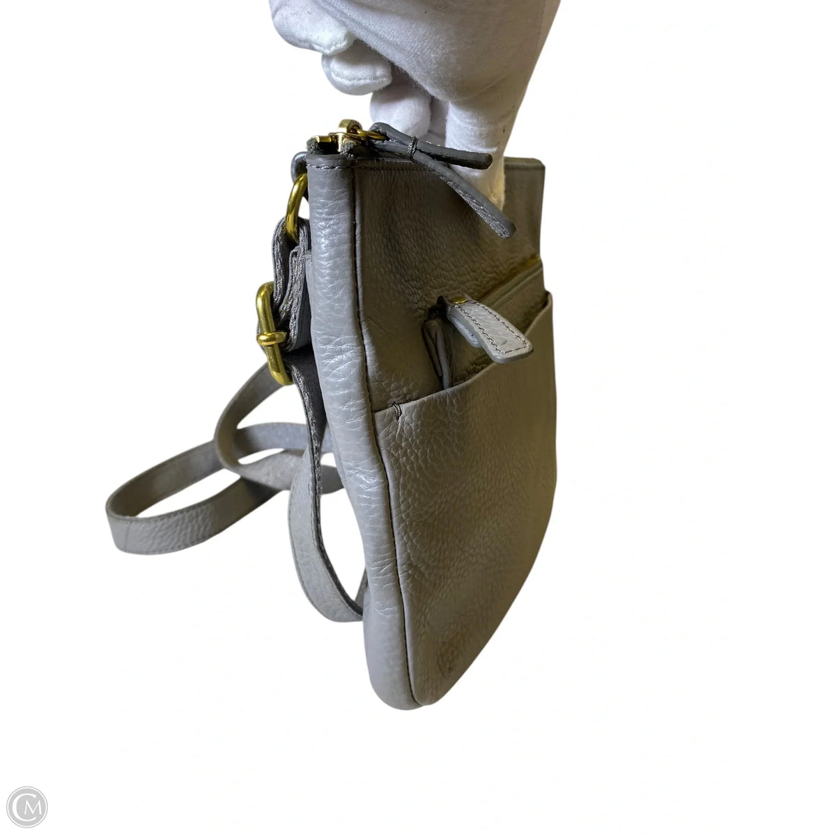 Crossbody Leather By Fossil, Size: Medium
