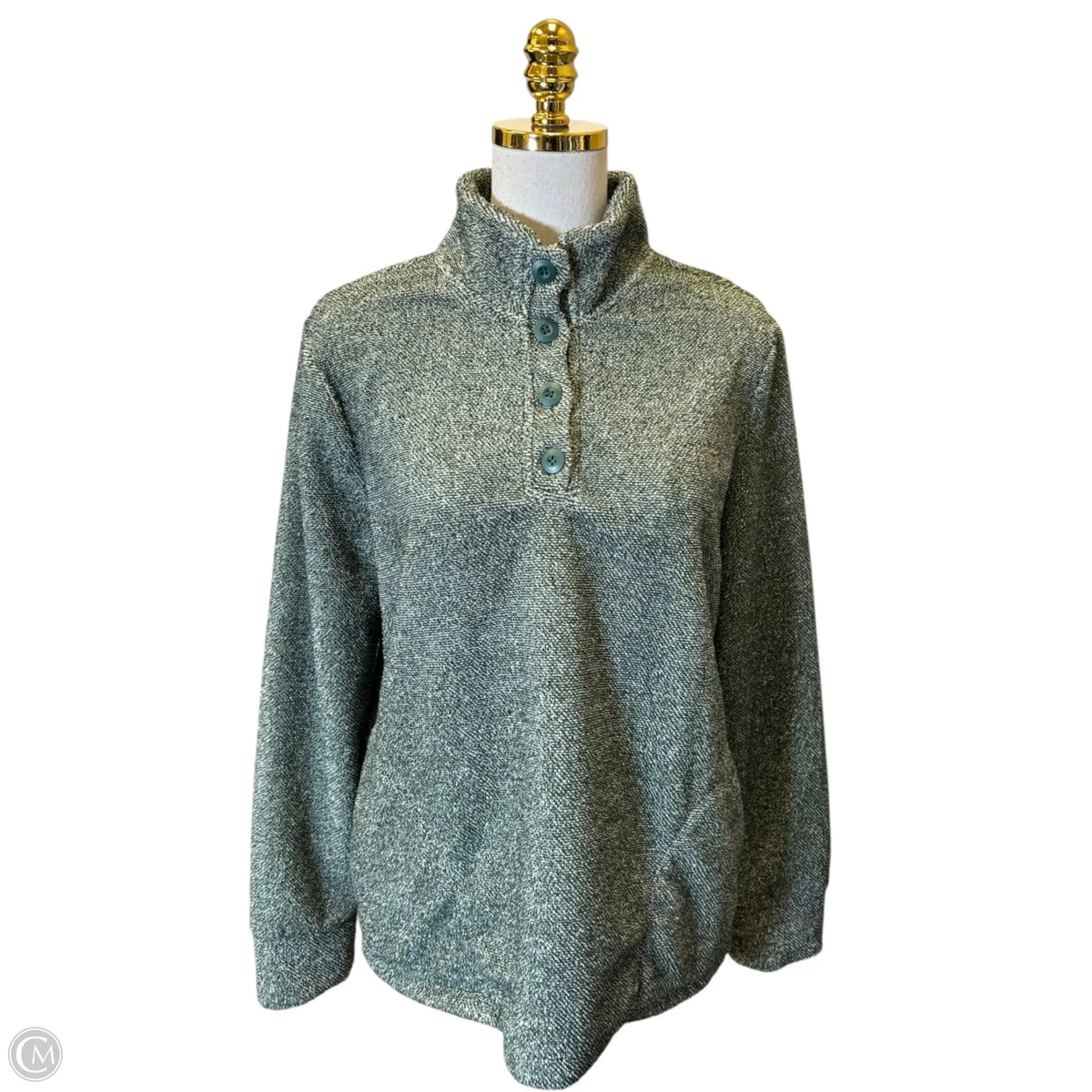 Sweater By Eddie Bauer In Green, Size: L