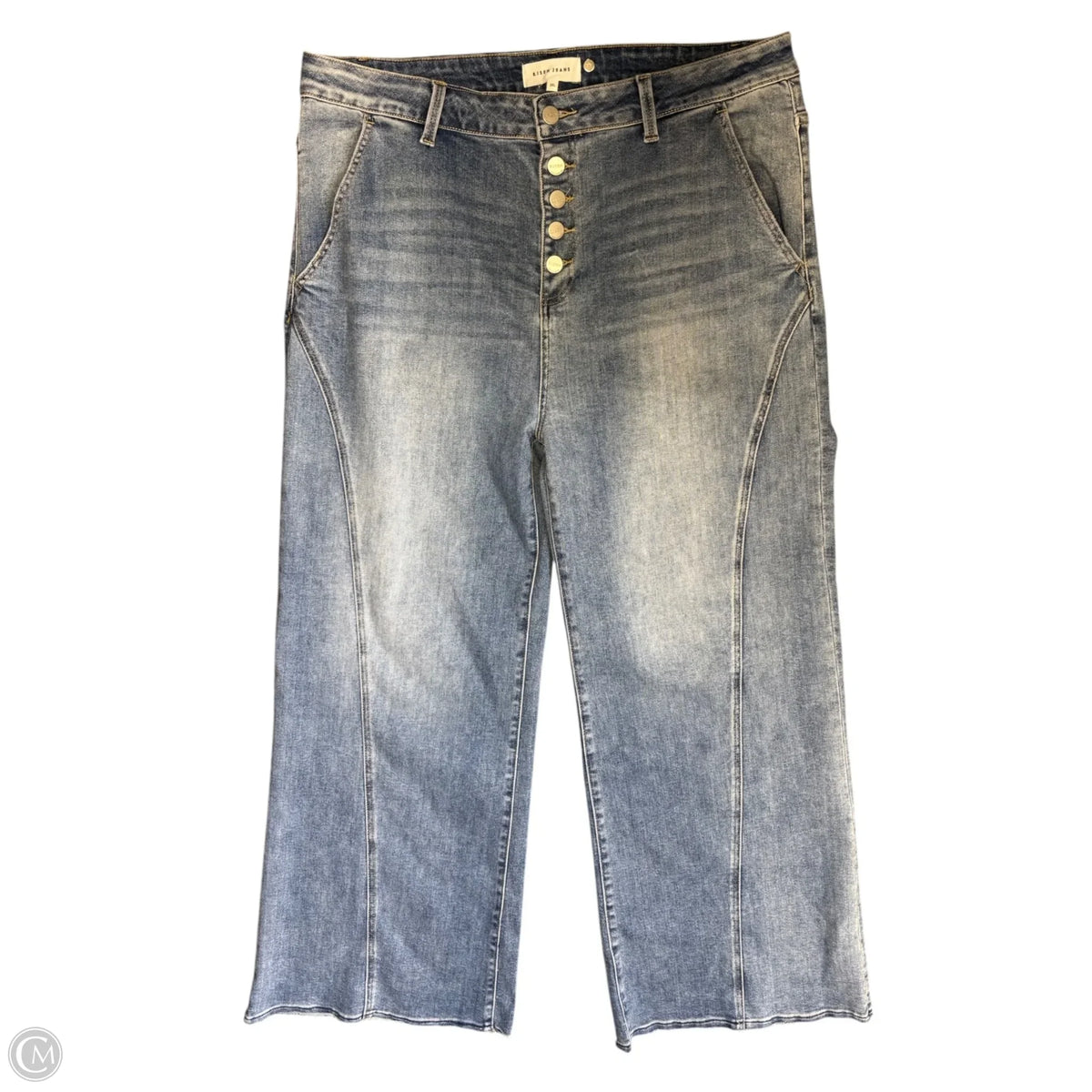 Jeans Wide Leg By Risen In Blue Denim, Size: 24