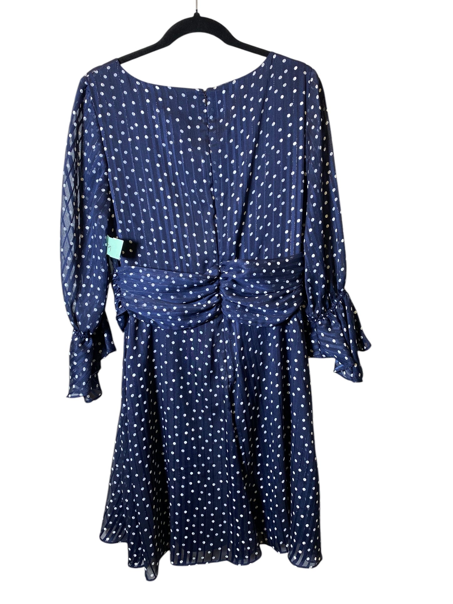 Dress Casual Midi By Dkny In Polkadot Pattern, Size: L