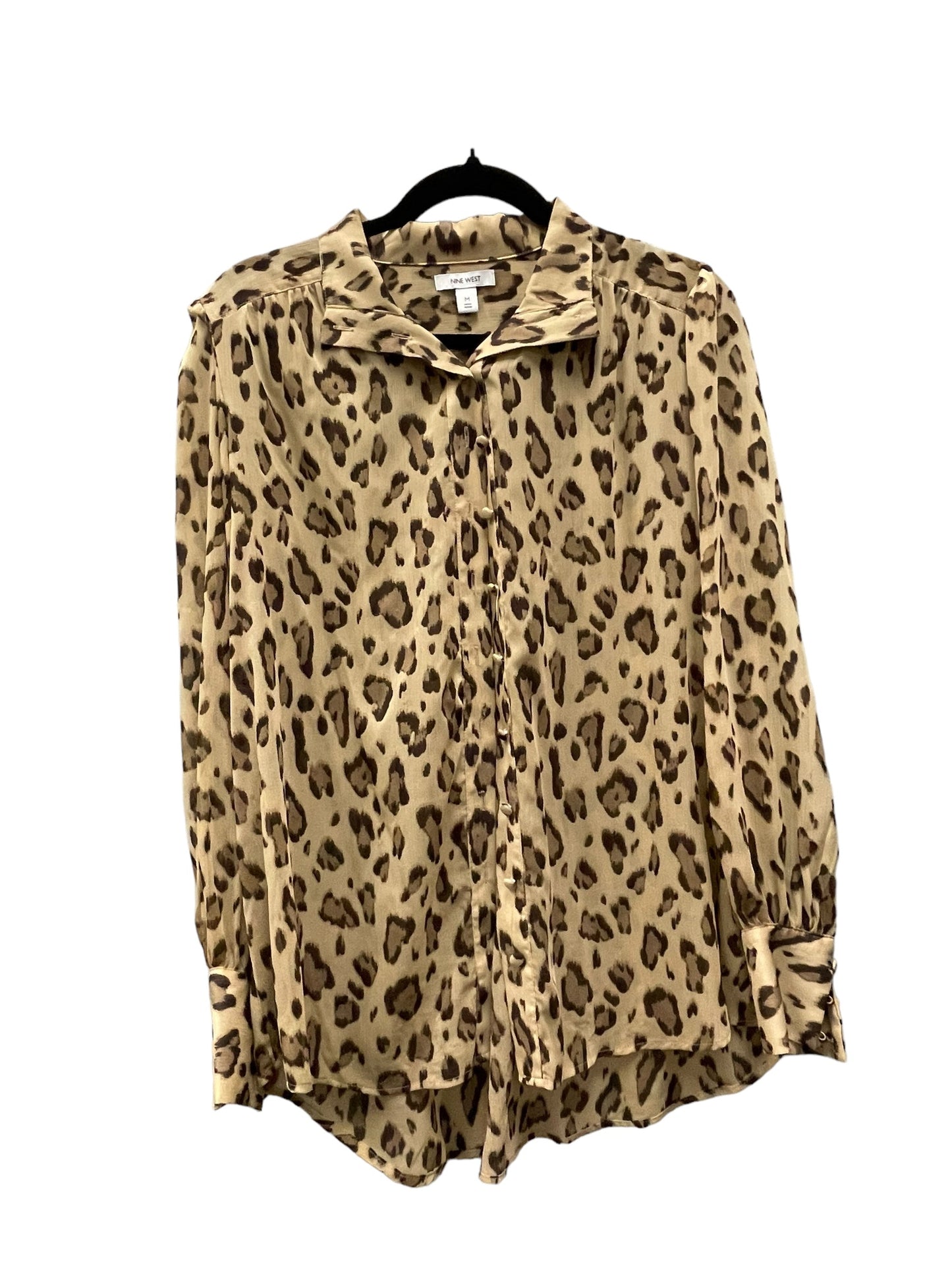 Animal Print Top Long Sleeve Nine West, Size M