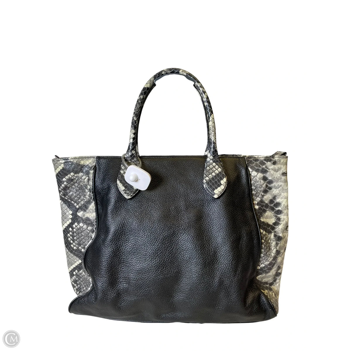 Handbag Leather By CLAUDIA FIRENZE, Size: Large