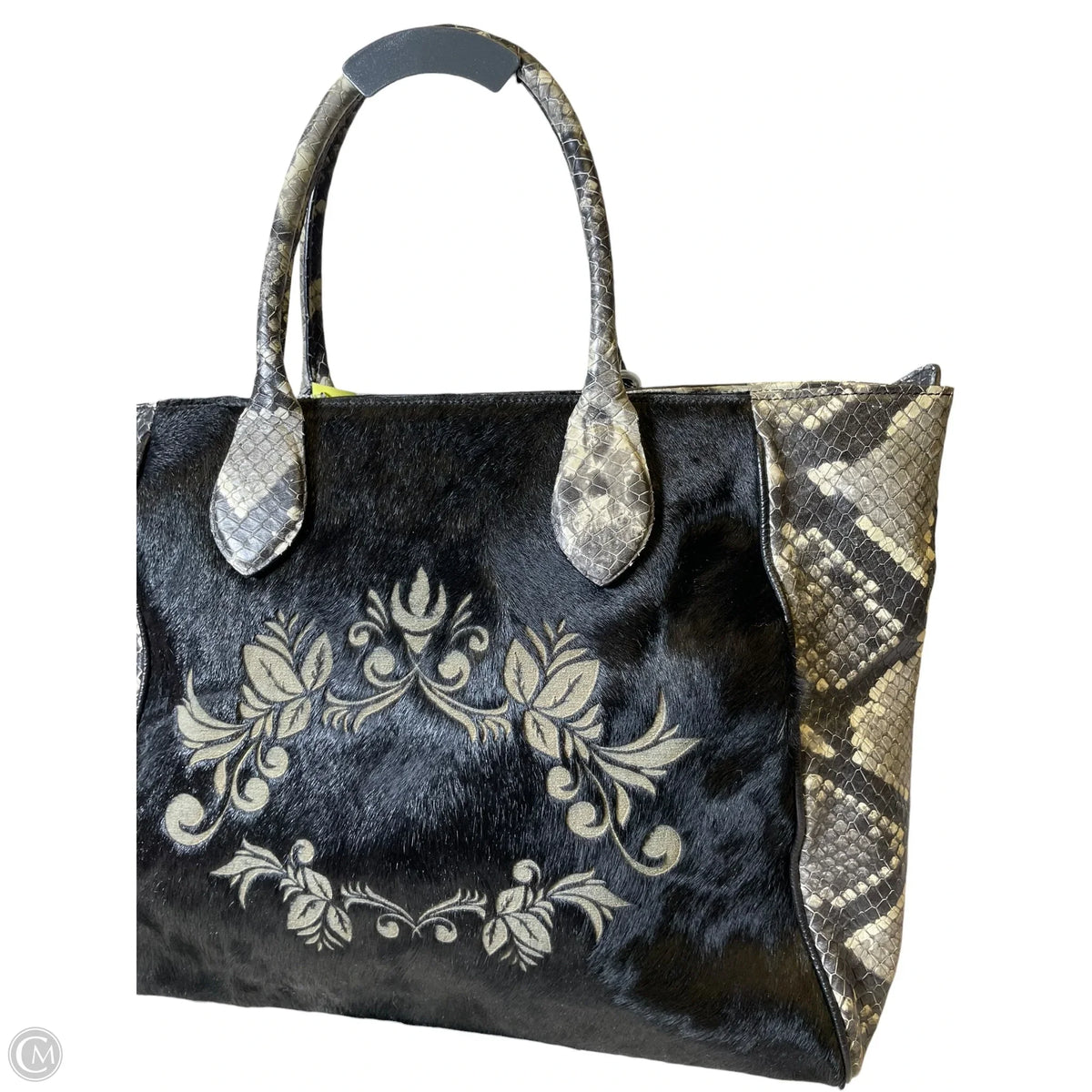 Handbag Leather By CLAUDIA FIRENZE, Size: Large