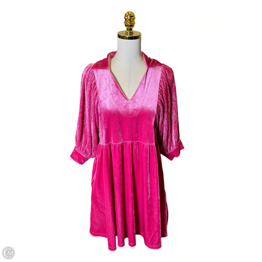 Dress Casual Short By Umgee In Pink, Size: S