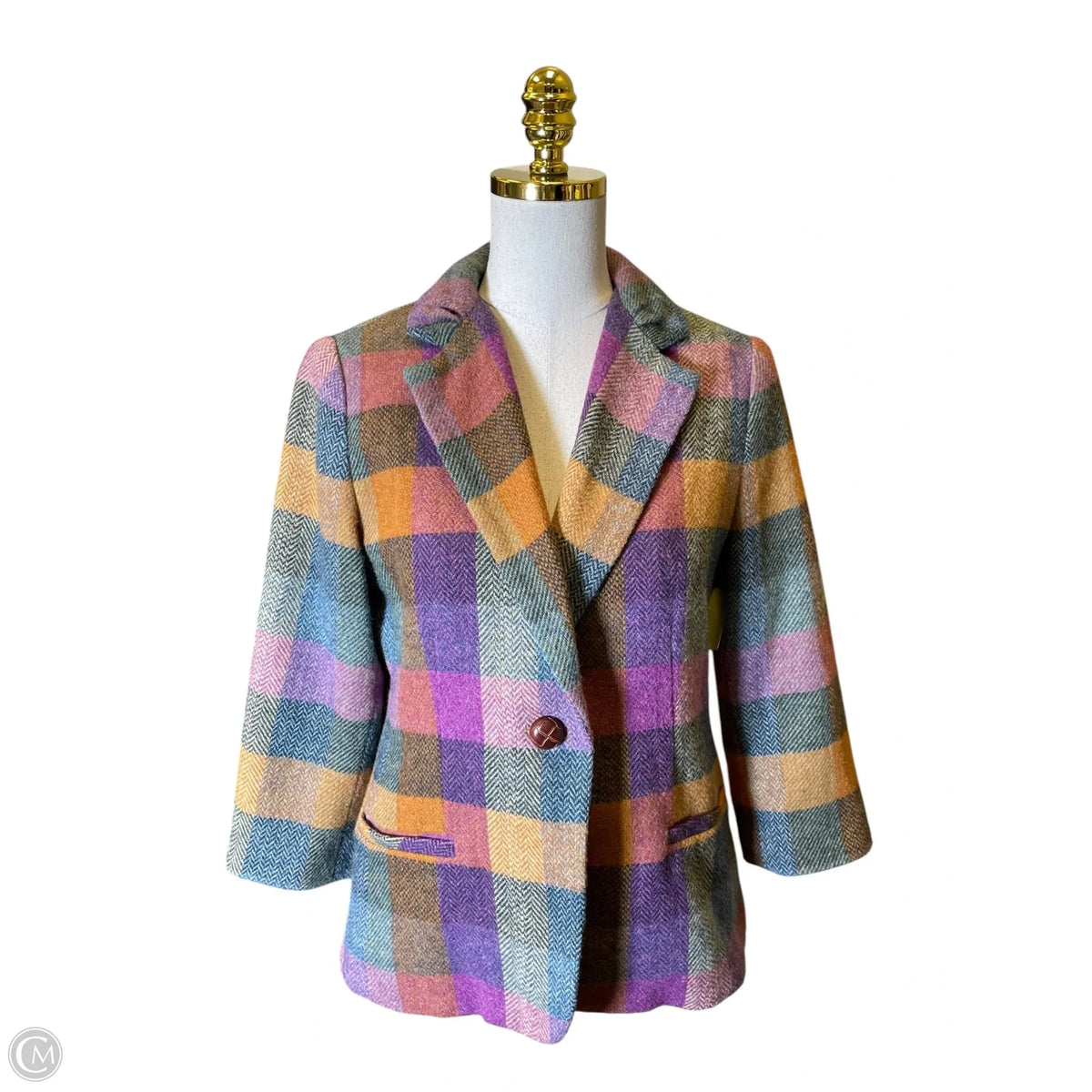Blazer By Cabi In Plaid Pattern, Size: 8