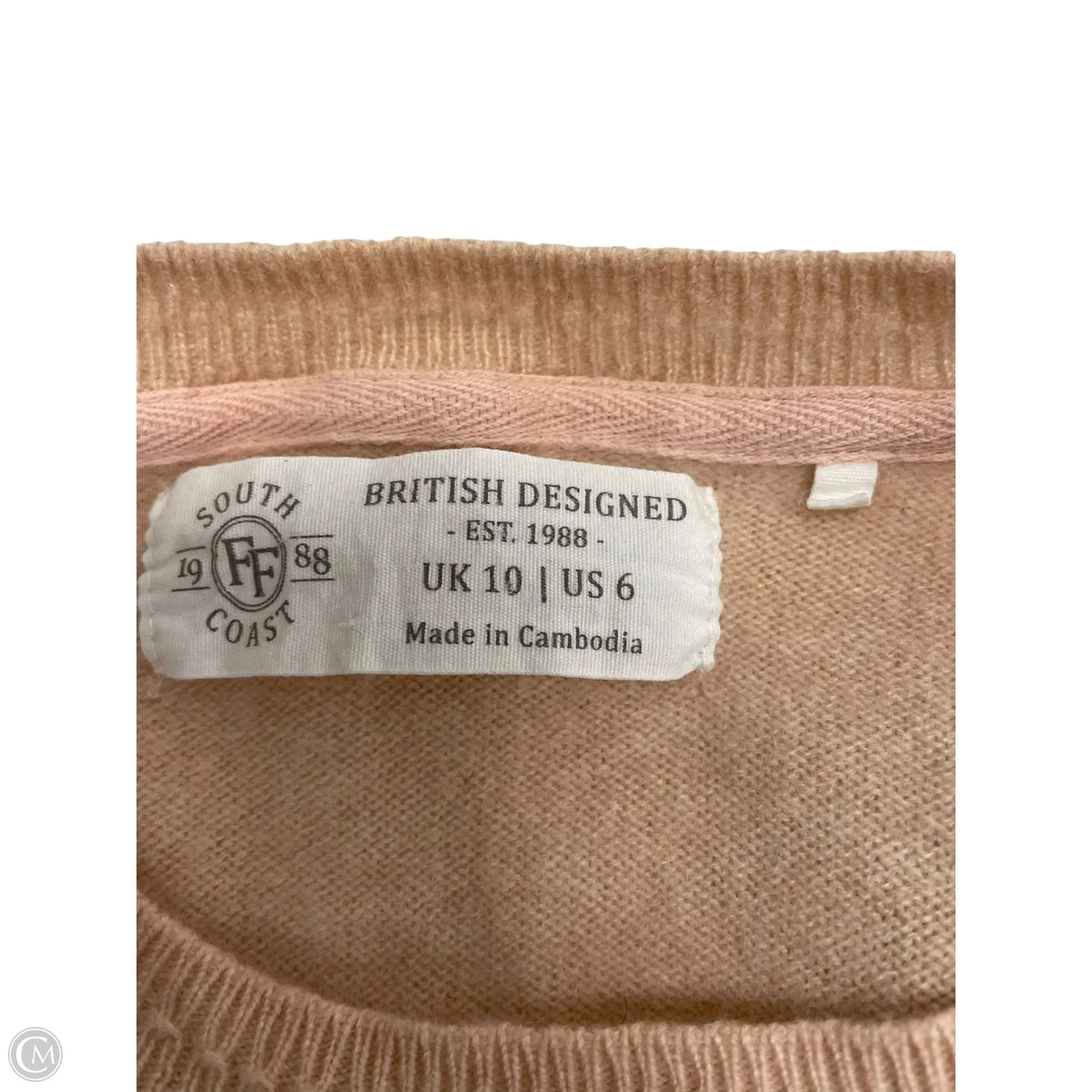 Sweater By Fatface In Peach, Size: 6