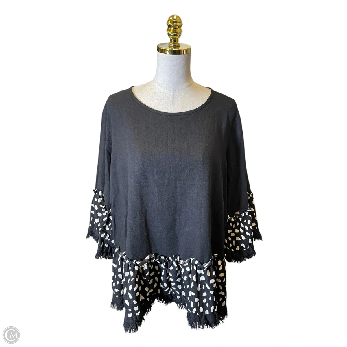 Top Short Sleeve By Umgee In Black, Size: Xl