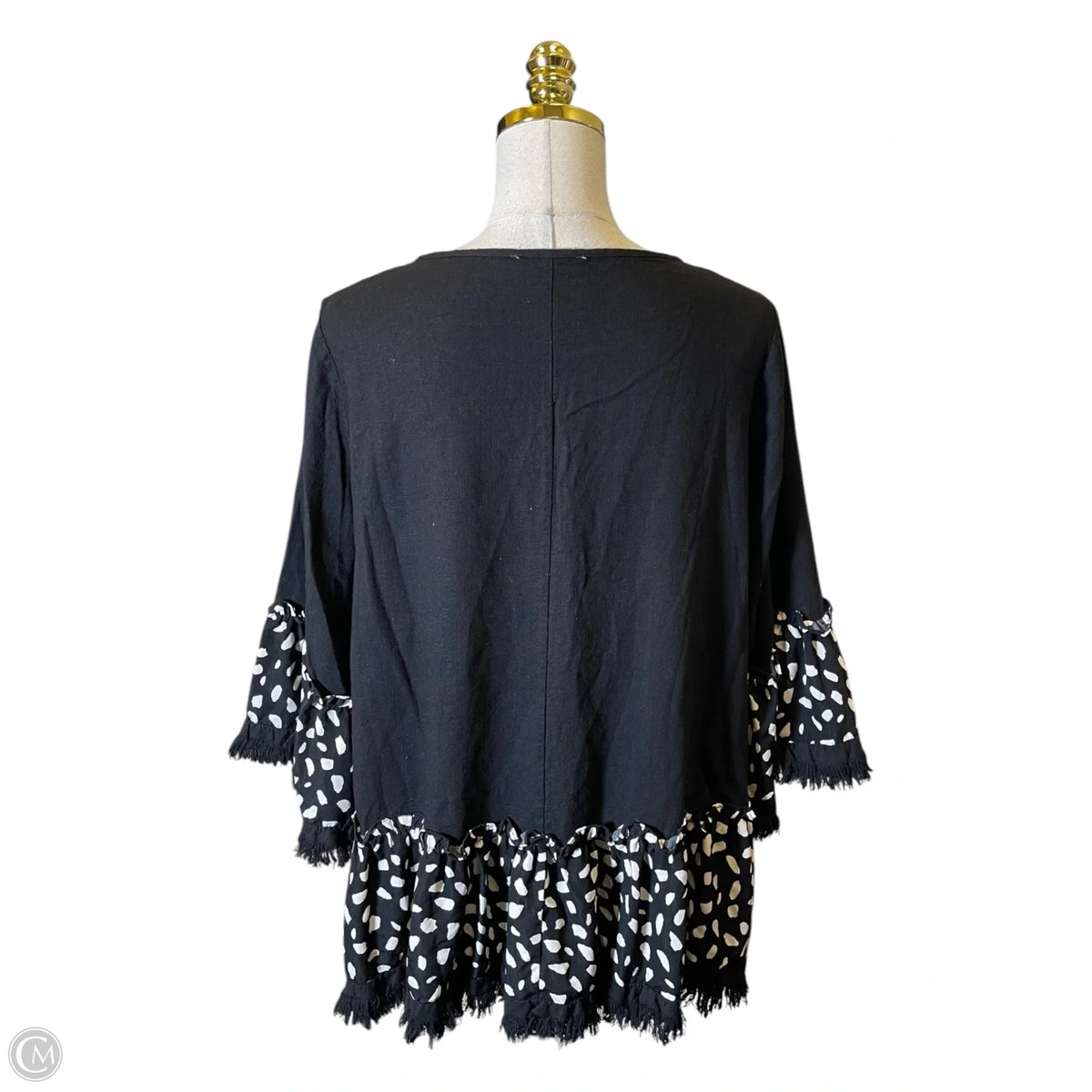 Top Short Sleeve By Umgee In Black, Size: Xl