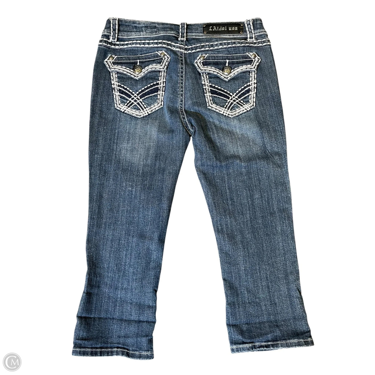 Capris By Clothes Mentor In Blue Denim, Size: 10