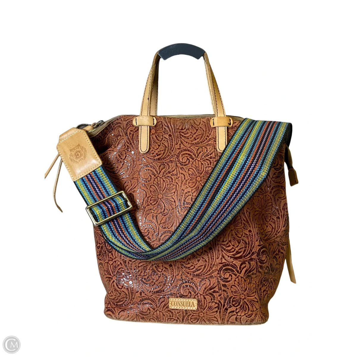 Handbag Leather By Consuela, Size: Large