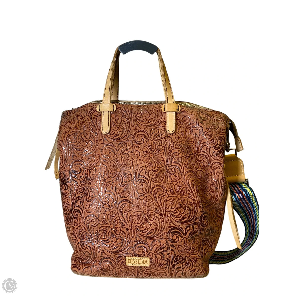 Handbag Leather By Consuela, Size: Large