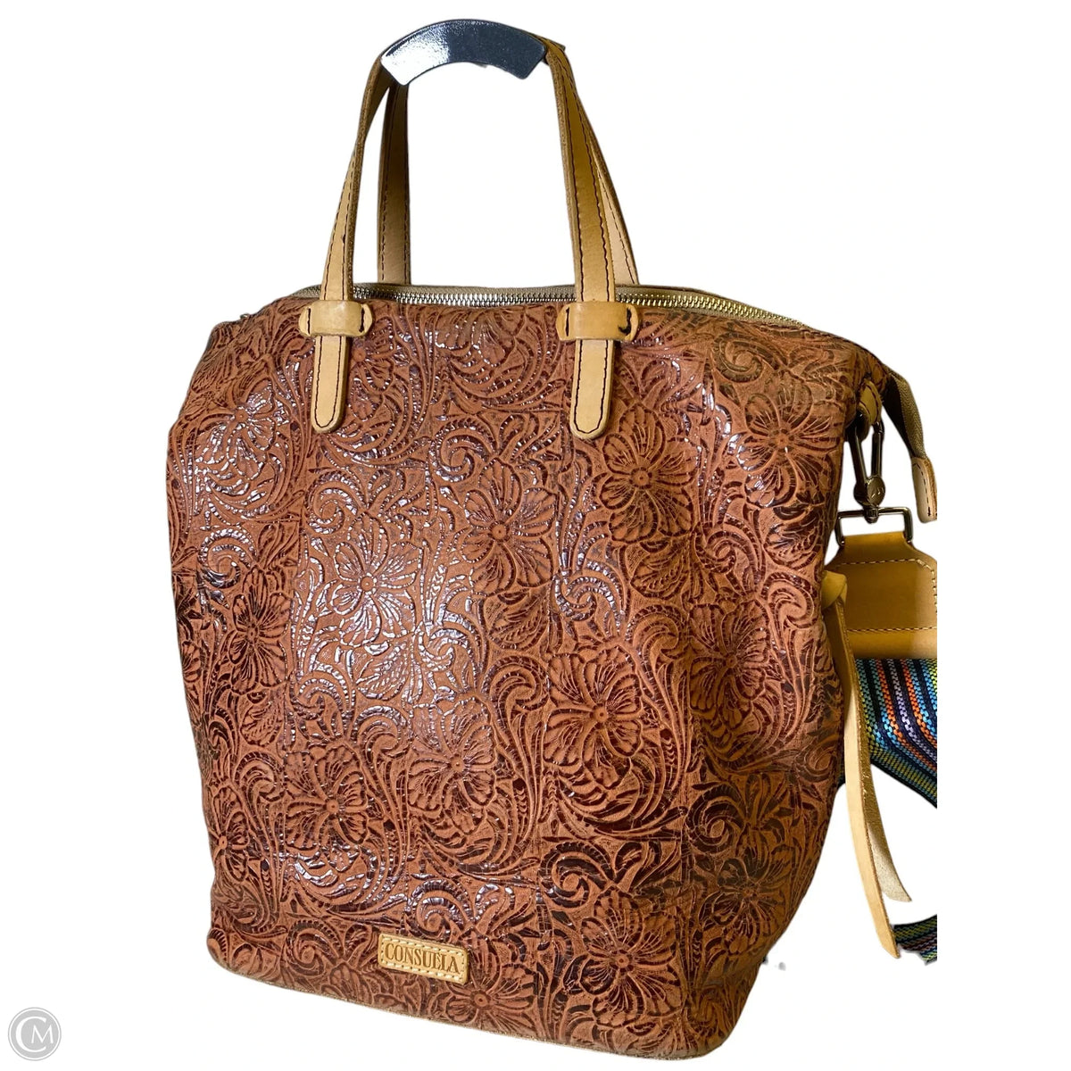 Handbag Leather By Consuela, Size: Large