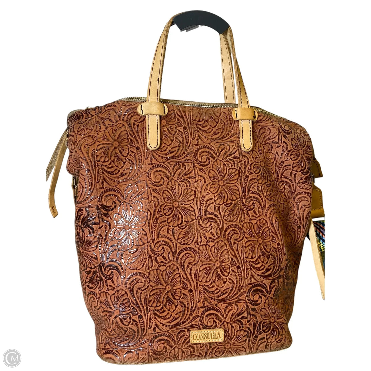 Handbag Leather By Consuela, Size: Large