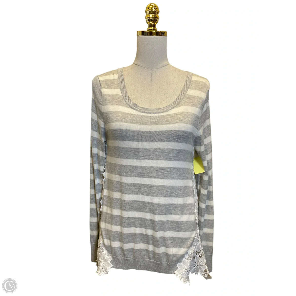 Sweater By Chelsea 28 In Striped Pattern, Size: M