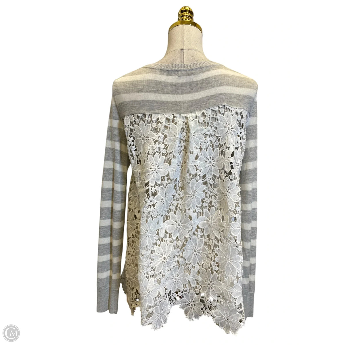 Sweater By Chelsea 28 In Striped Pattern, Size: M