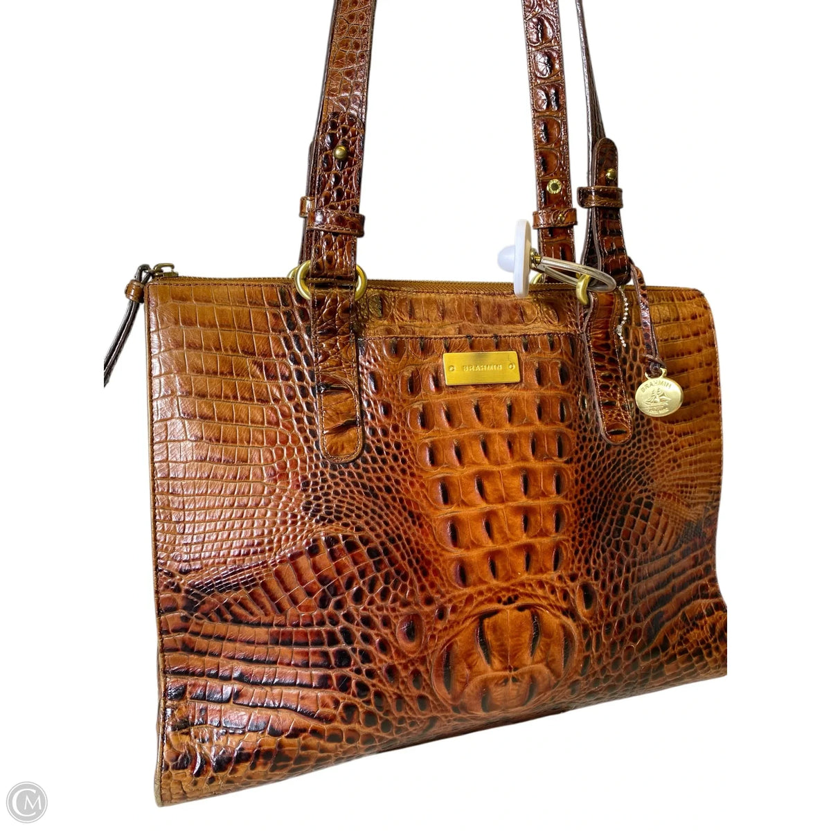 Handbag Designer By Brahmin, Size: Large