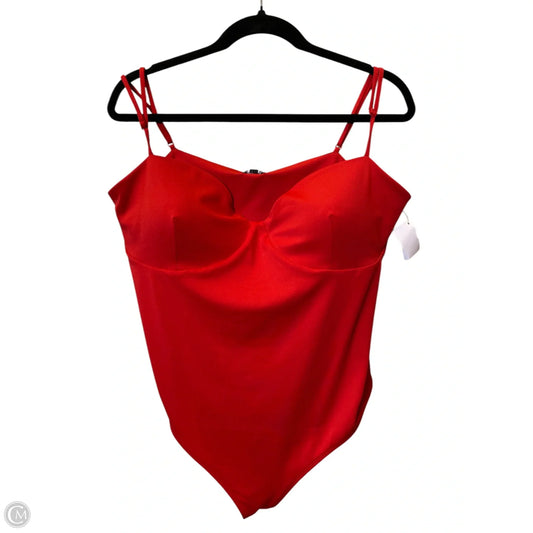 Bodysuit By Express In Red, Size: Xl