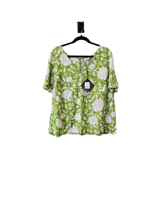 Green Top Short Sleeve Ava & Viv, Size 1x