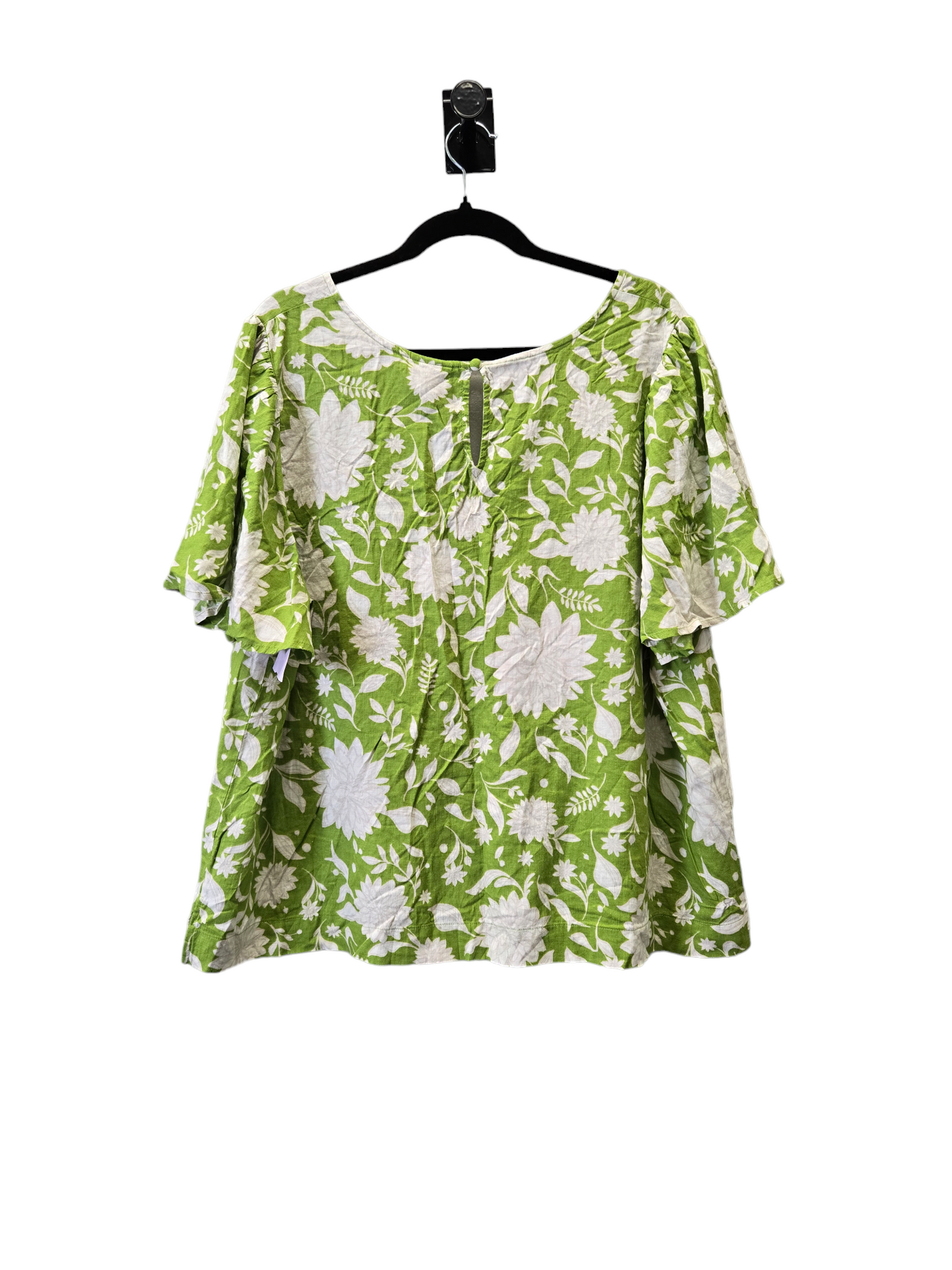 Green Top Short Sleeve Ava & Viv, Size 1x