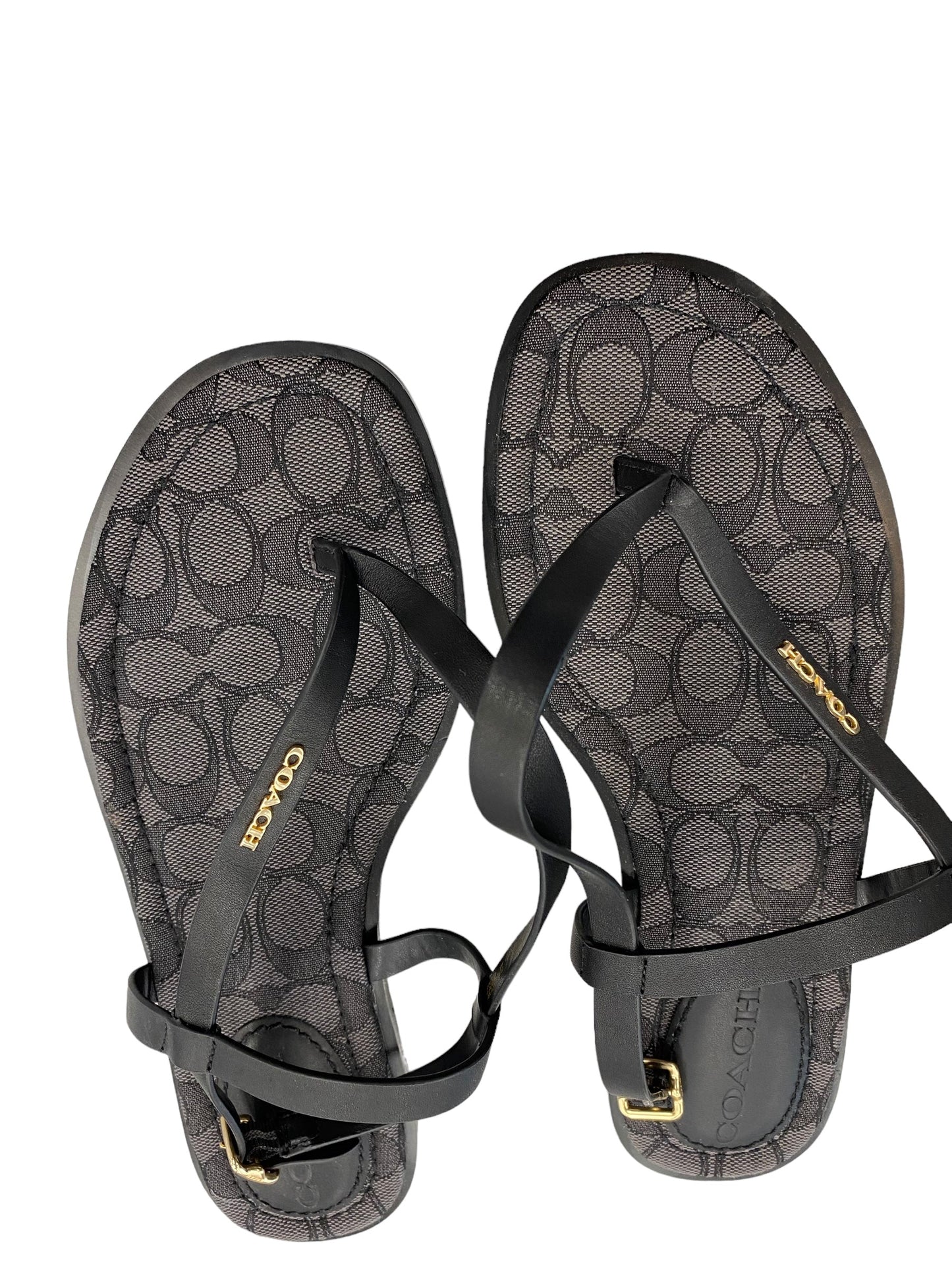 Sandals Designer By Coach In Black, Size: 9.5