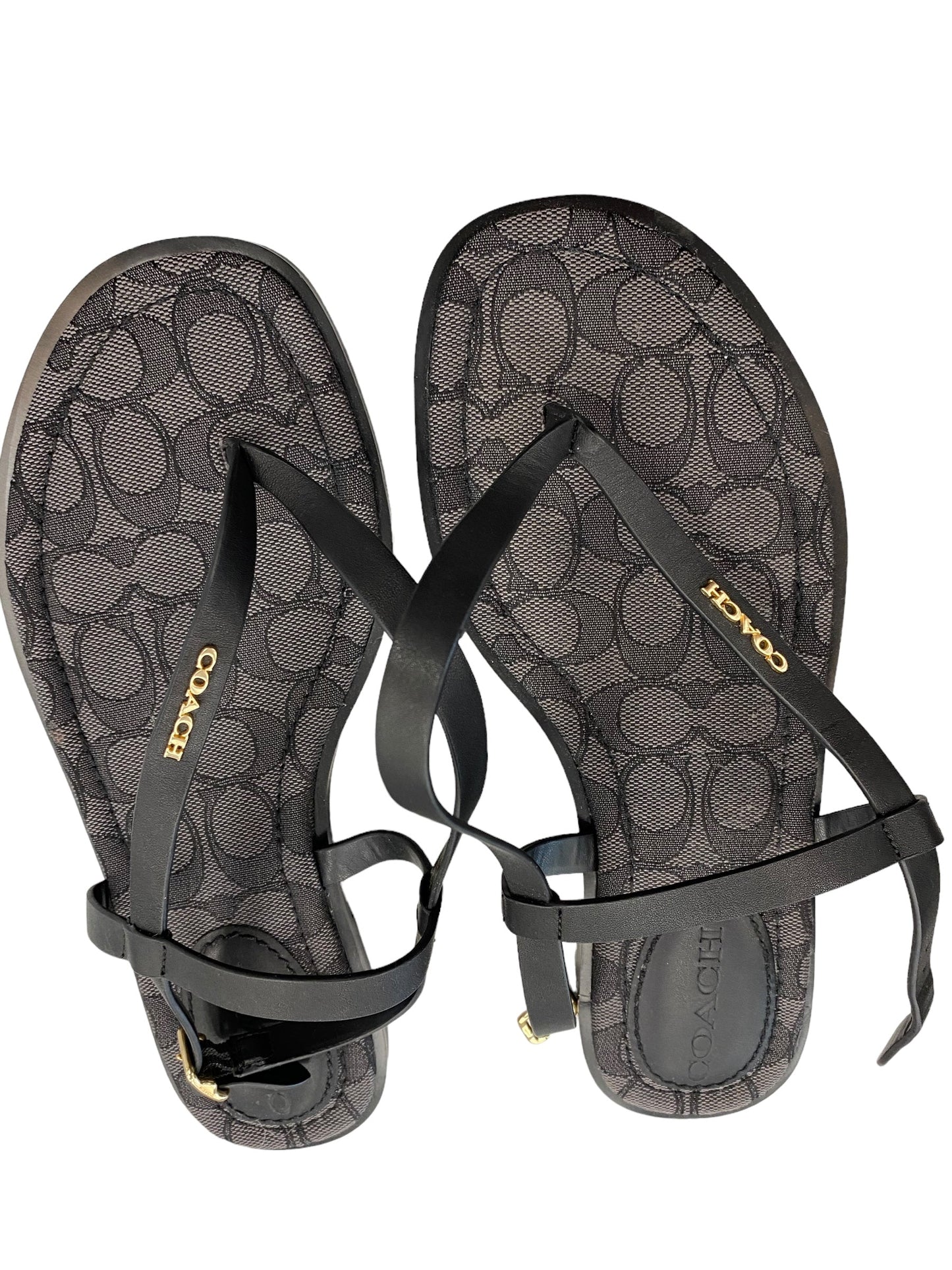 Sandals Designer By Coach In Black, Size: 9.5