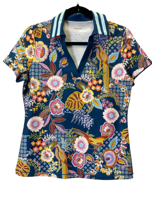 Top Short Sleeve By Johnny Was In Floral Print, Size: S