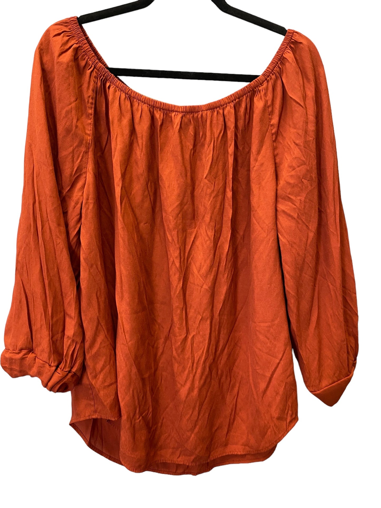 Top 3/4 Sleeve By Banana Republic In Orange, Size: M