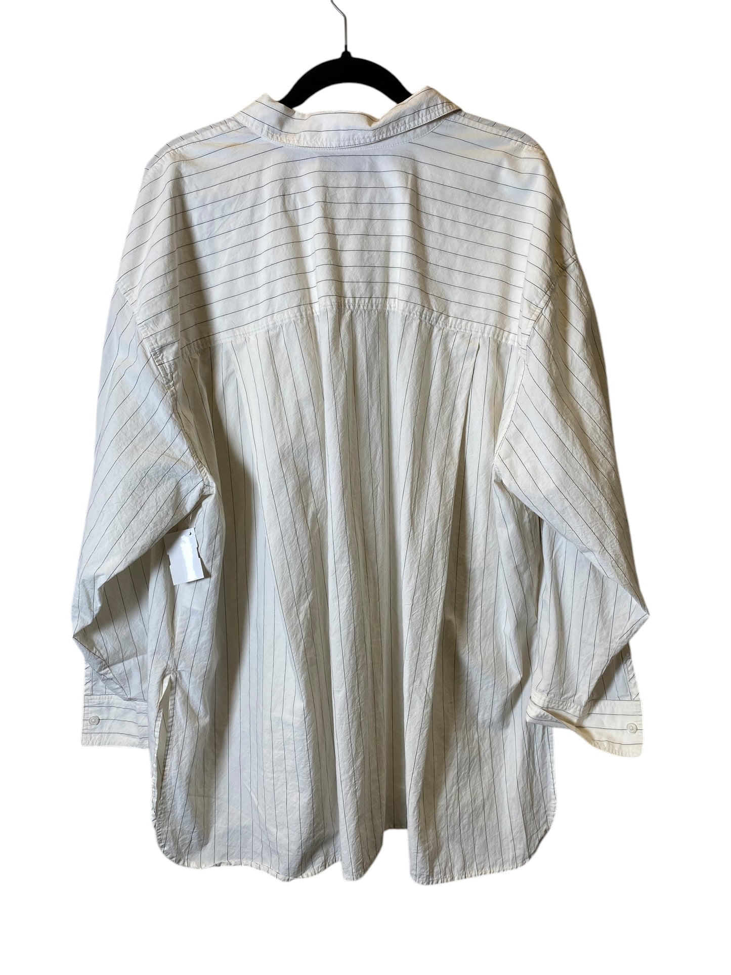 Blouse Long Sleeve By Madewell In Striped Pattern, Size: 3x