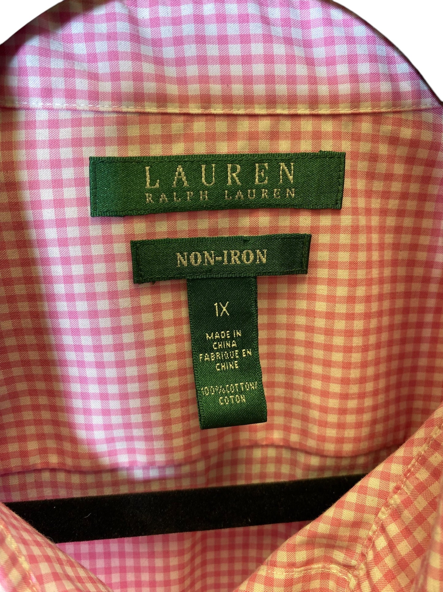 Top Sleeveless By Lauren By Ralph Lauren In Plaid Pattern, Size: 1x