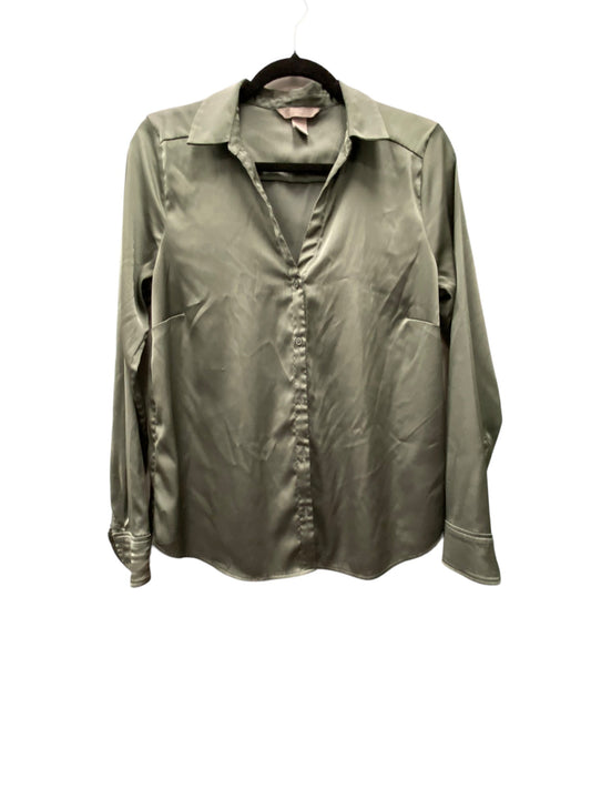 Blouse Long Sleeve By H&m In Green, Size: M