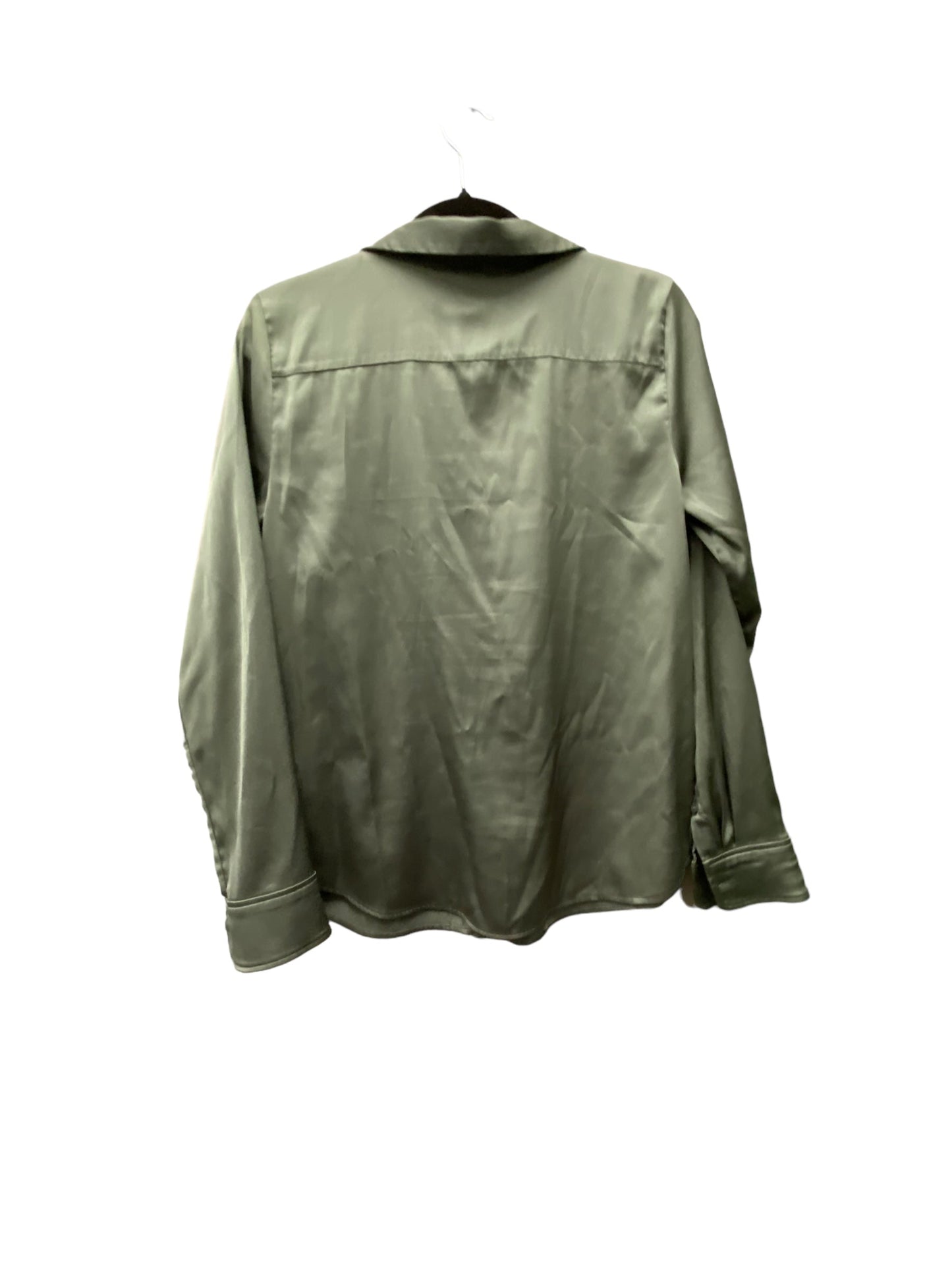 Blouse Long Sleeve By H&m In Green, Size: M