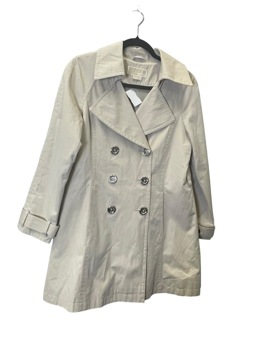 Coat Trench Coat By Michael Kors In Cream, Size: S