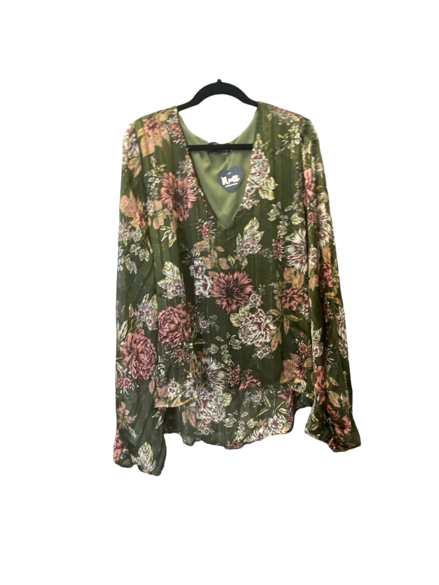 Top Long Sleeve By Clothes Mentor In Multi-colored, Size: 3x