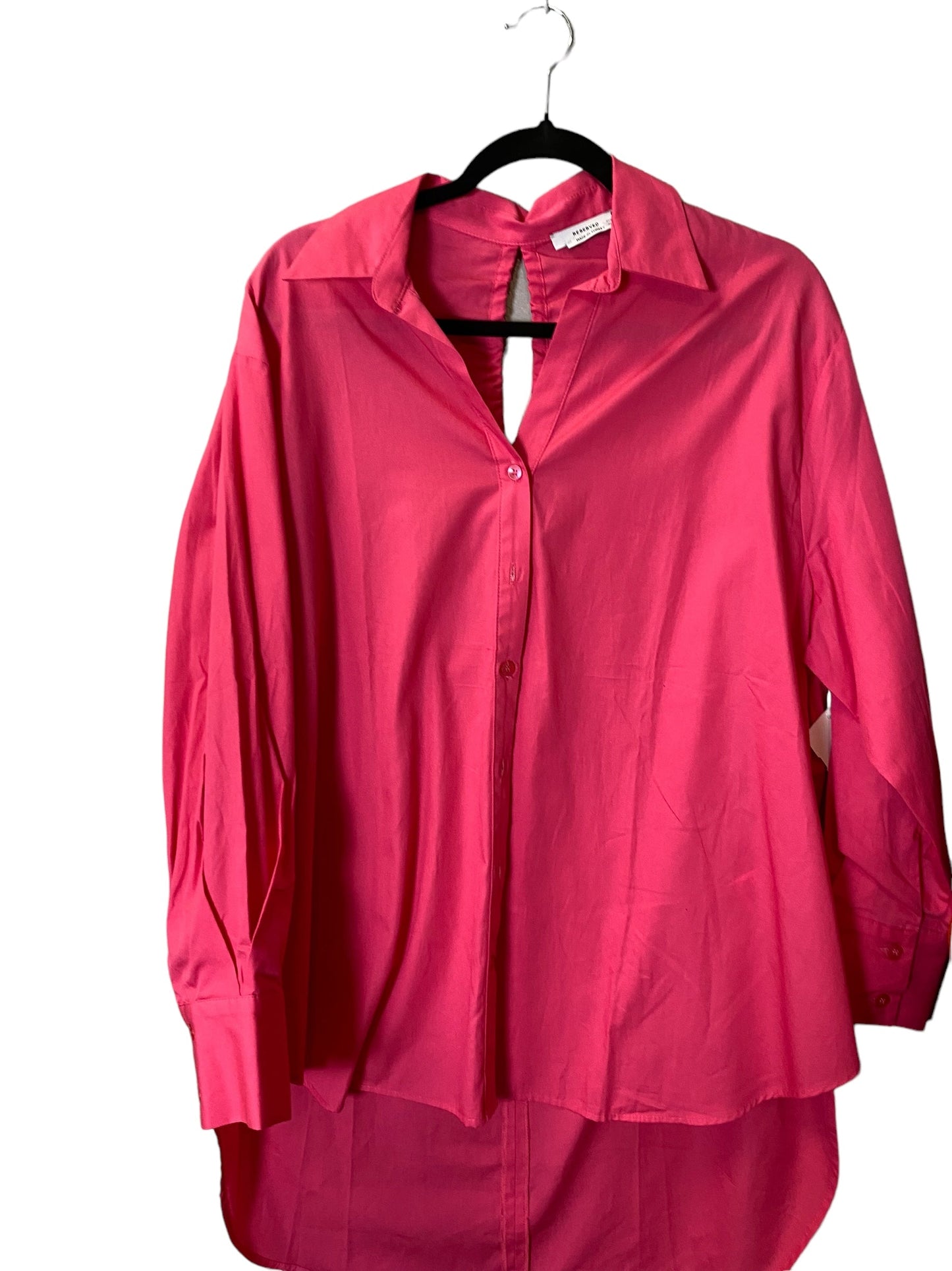 Blouse Long Sleeve By Clothes Mentor In Pink, Size: M