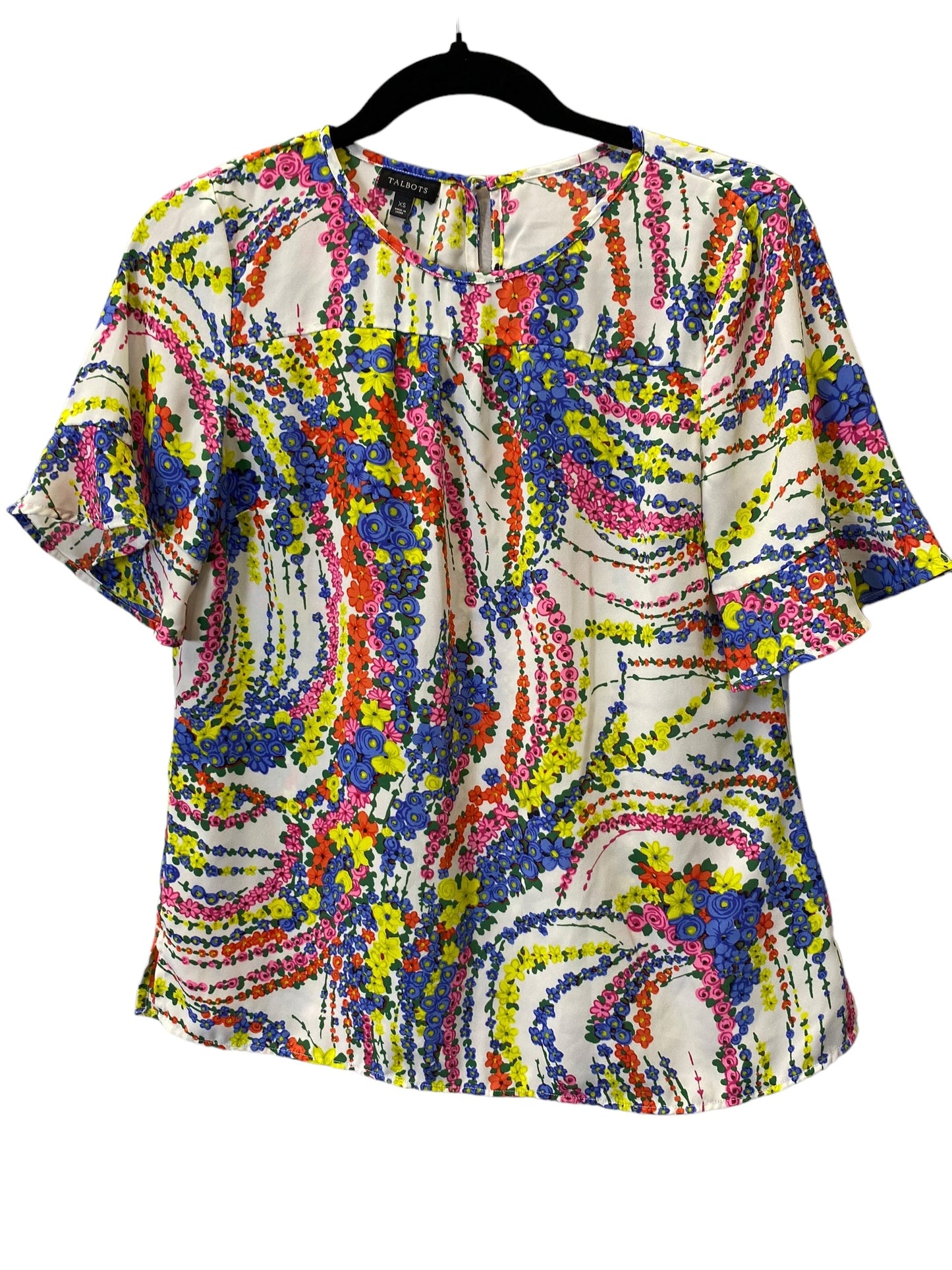 Top Short Sleeve By Talbots In Multi-colored, Size: Xs