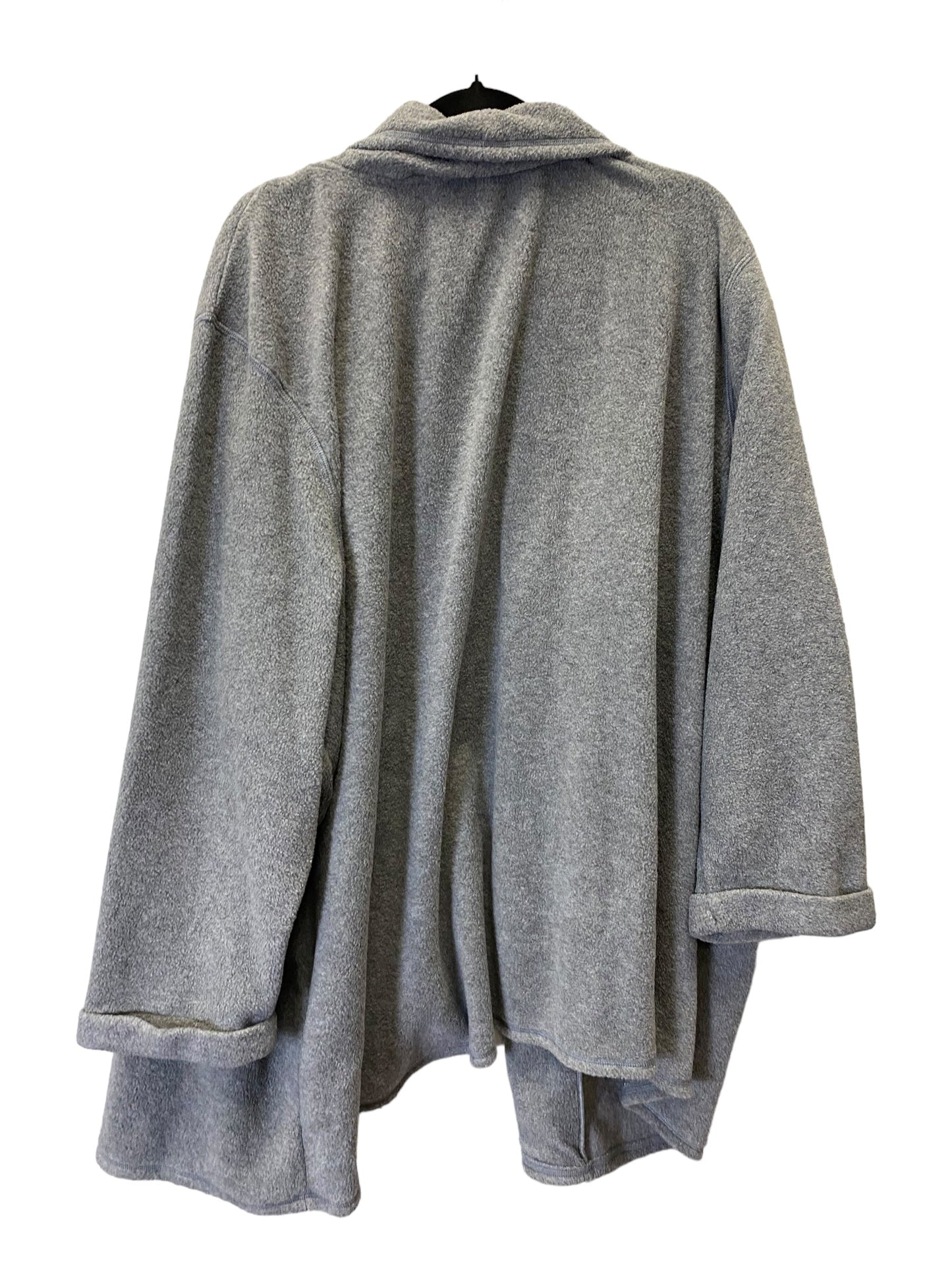 Sweater Cardigan By Woman Within In Grey, Size: 4x