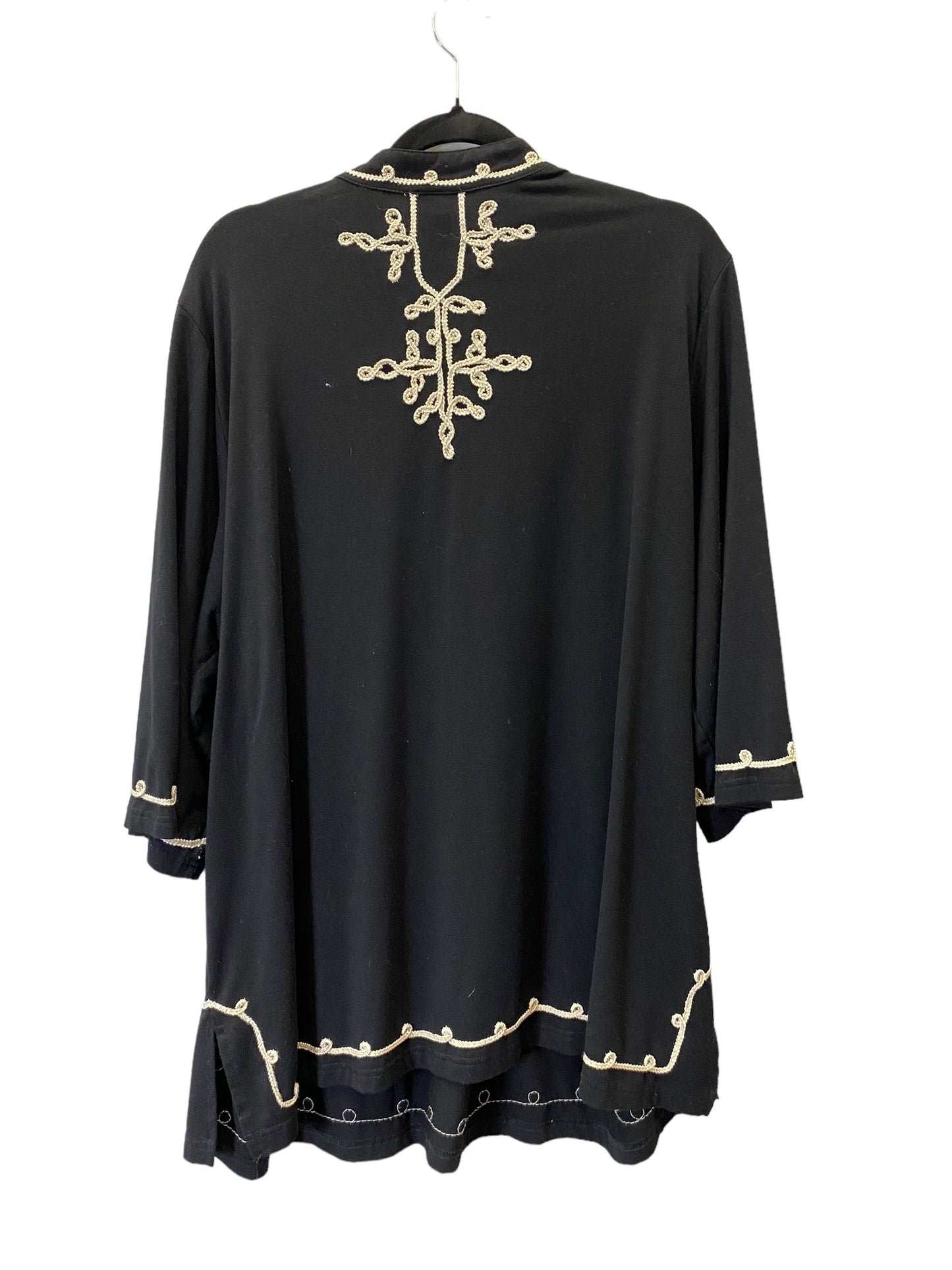 Top 3/4 Sleeve By Catherines In Black, Size: 2x