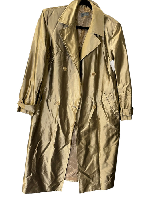 Coat Raincoat By Clothes Mentor In Gold, Size: M