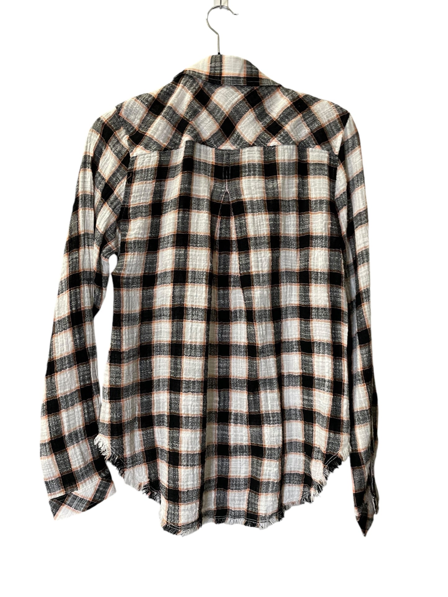 Blouse Long Sleeve By Bella Dahl In Plaid Pattern, Size: S