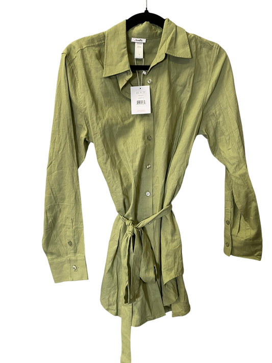 Blouse Long Sleeve By Clothes Mentor In Green, Size: S