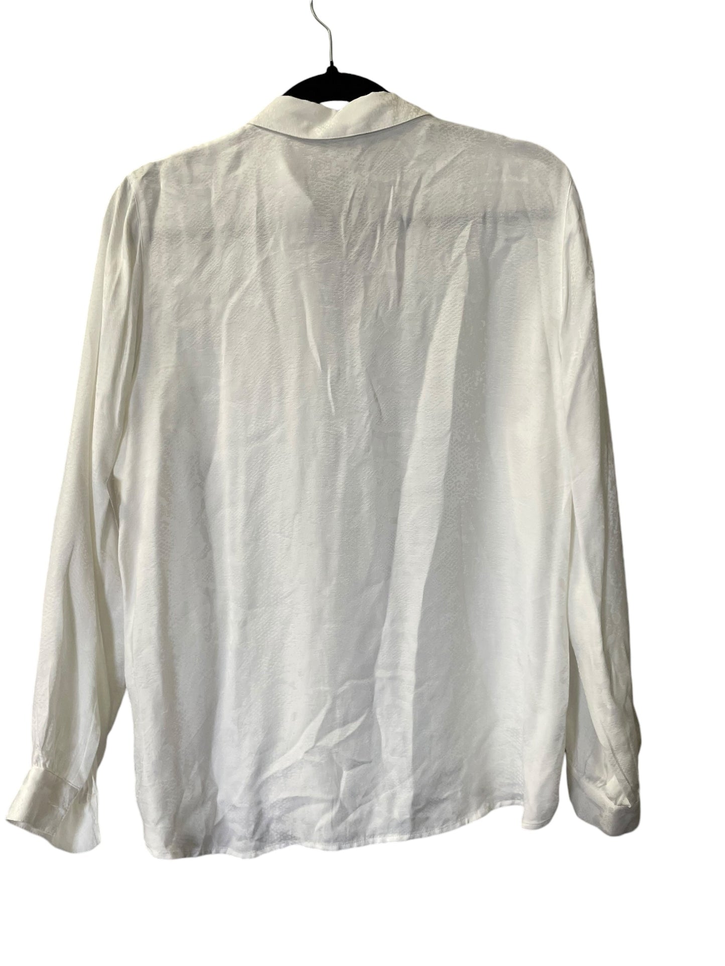 Blouse Long Sleeve By Rails In White, Size: M