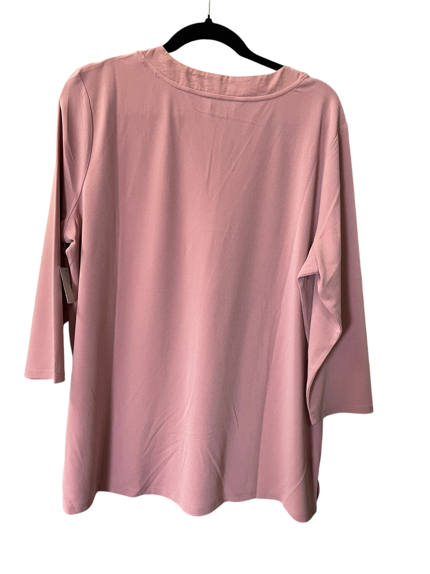 Top 3/4 Sleeve By Banana Republic In Pink, Size: Xl