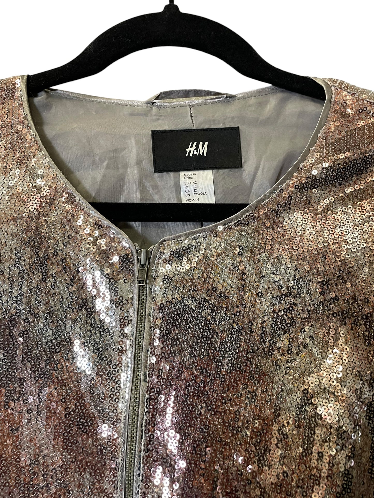 Jacket Denim By H&m In Gold, Size: 12l