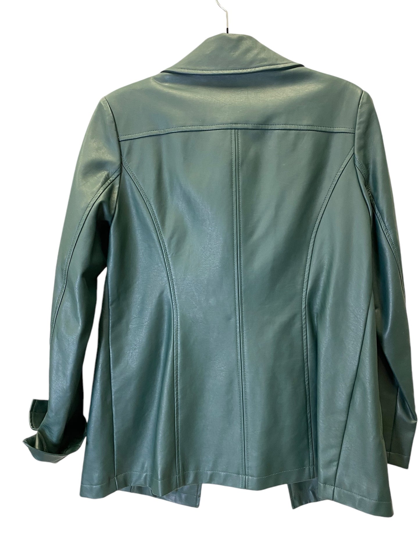 Jacket Leather By Dennis Basso Qvc In Green, Size: S