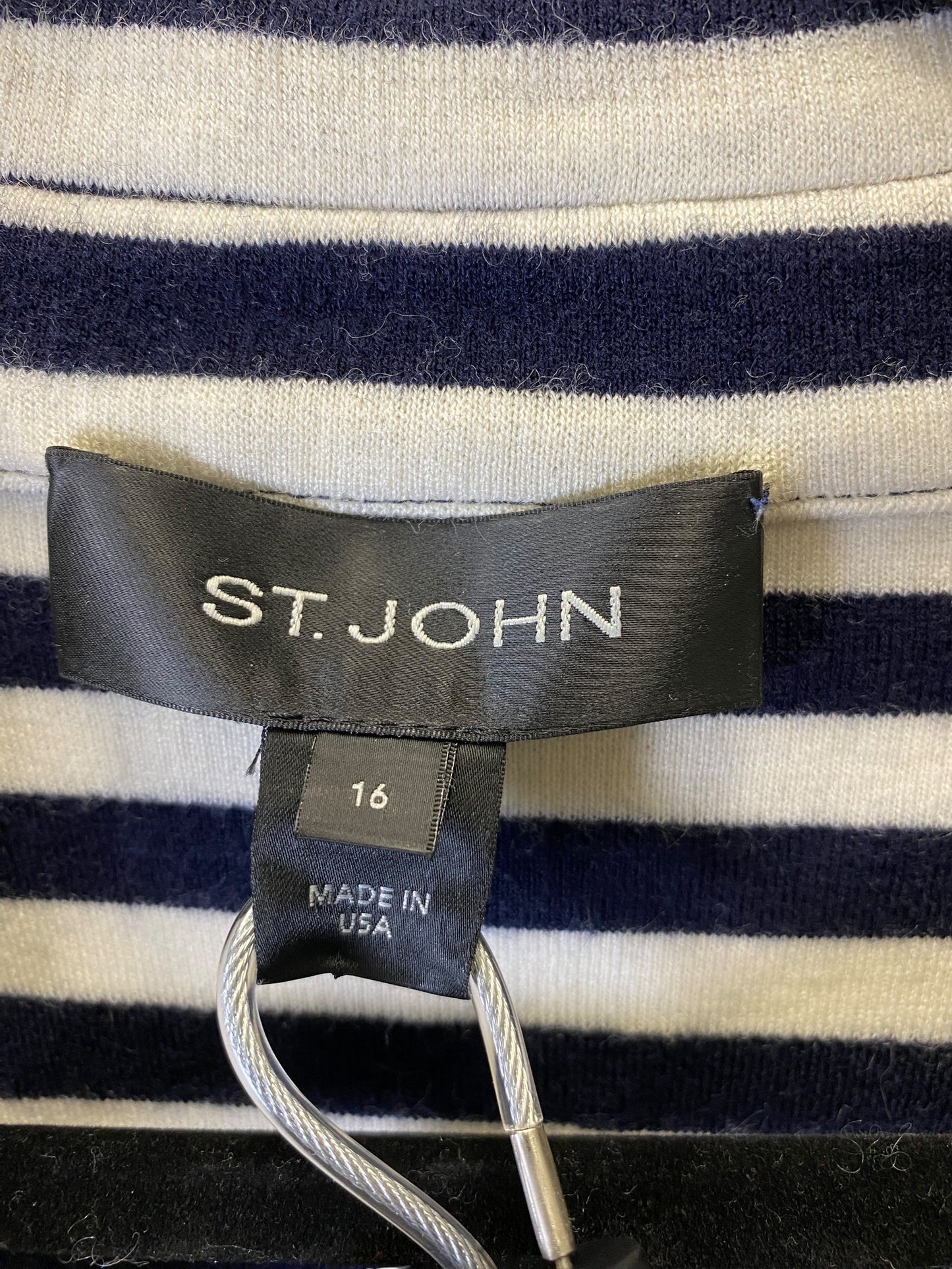 Blazer By St. John In Striped Pattern, Size: Xl