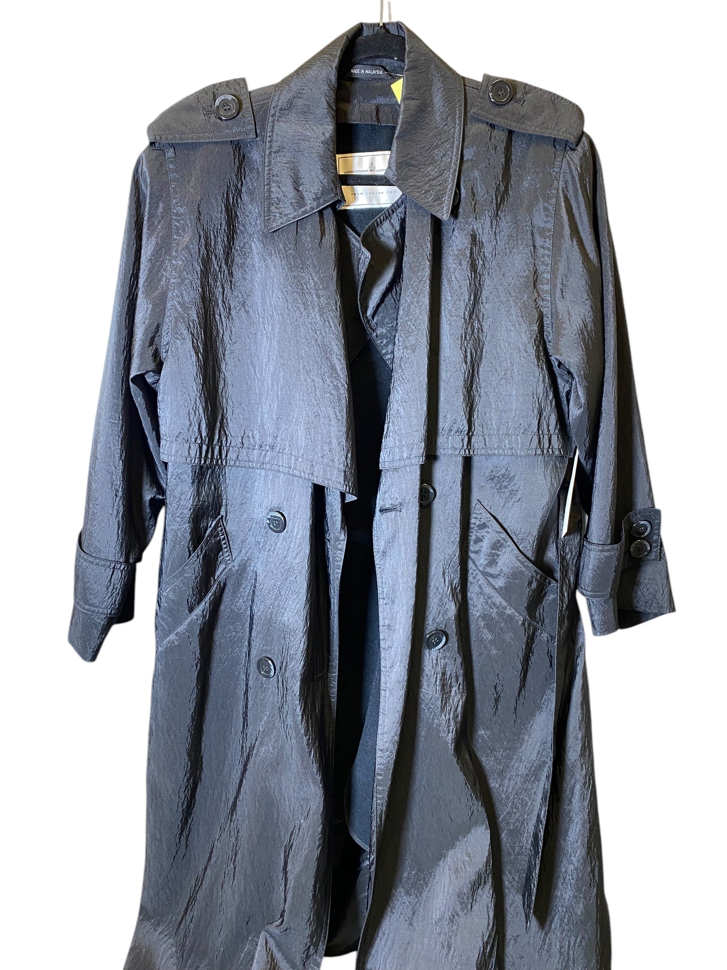 Coat Trench Coat By London Fog In Black, Size: Xl